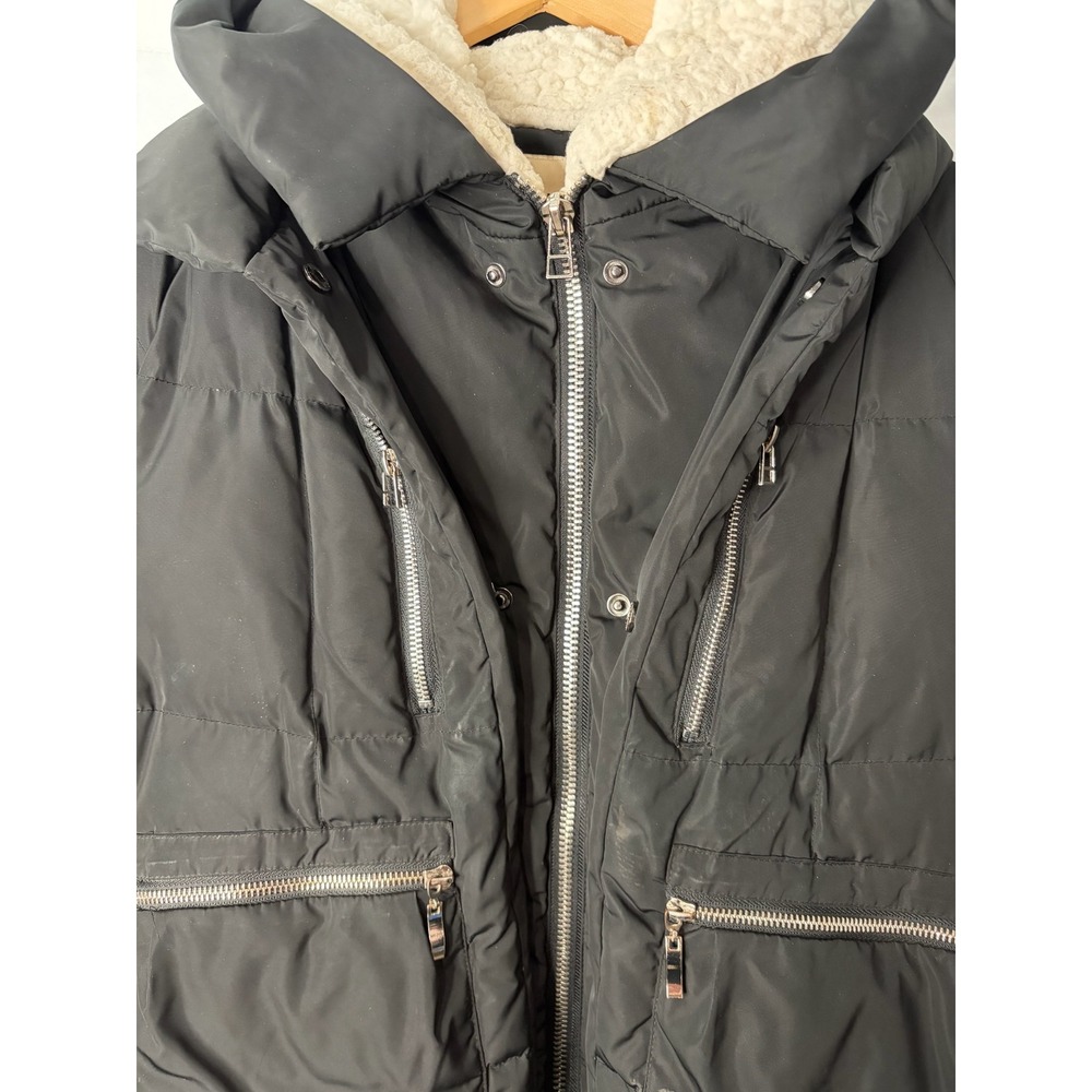 Orolay Thickened Down Jacket Womens M Black Sherpa Hood Puffer Parka Coat Warm - Picture 2 of 10